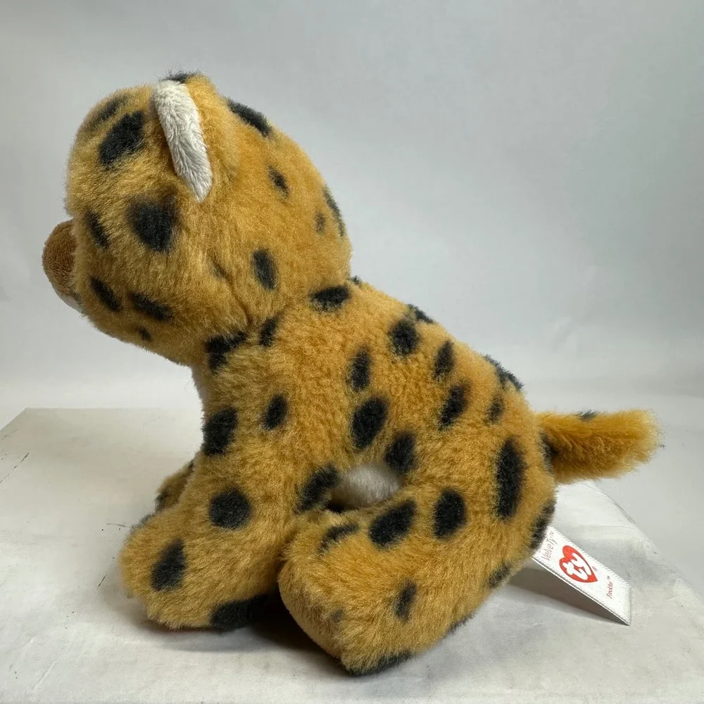 Ty‎ Beanie Boos Freckles the Cheetah Leopard Spotted Plush Gold Glitter Eyes 6in
